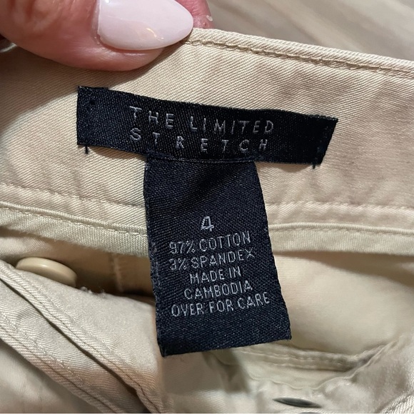 The Limited bootcut khaki pants Zippered pockets Tan Womens 4 Stretch cotton - Picture 3 of 11
